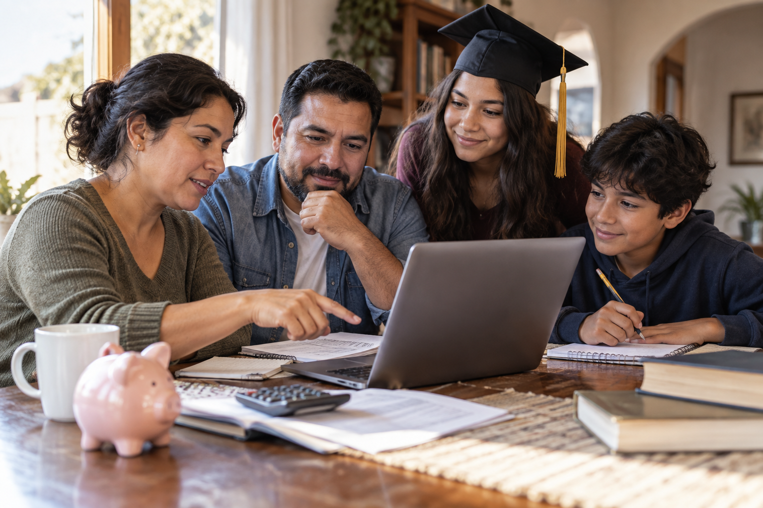 Plan familiar para becas y ayuda financiera educativa